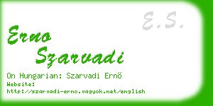 erno szarvadi business card